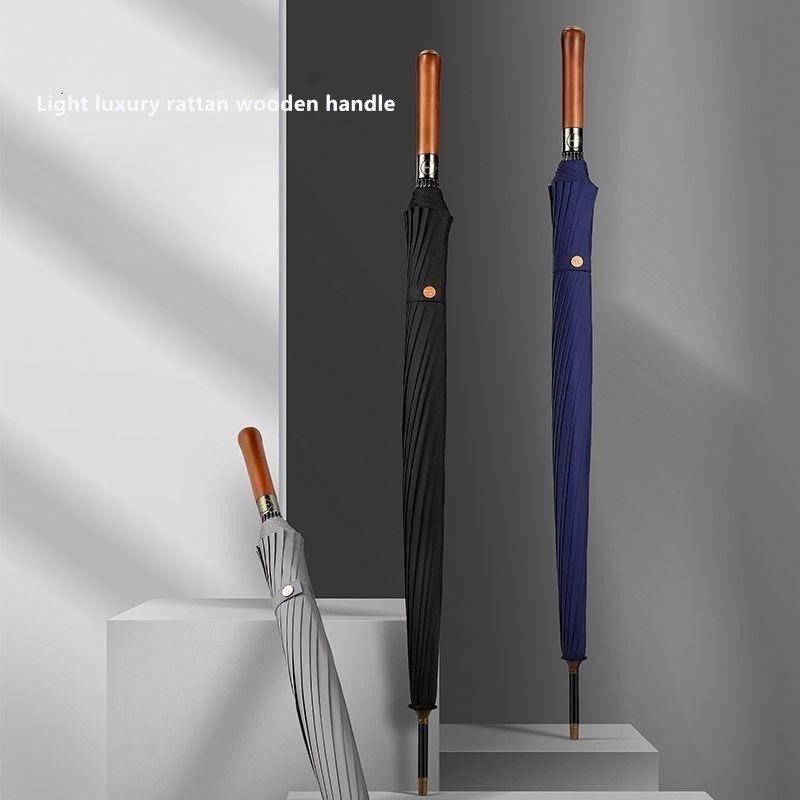 Payung Otomatis Gagang Kayu 16 - Golf Umbrella ulasan dan harga