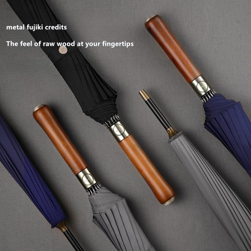 Payung Otomatis Gagang Kayu 16 - Golf Umbrella ulasan dan harga